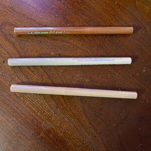 L.A. Colors Eyeliner Set in Brown, White, and Cream